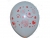 №11400 fed_ Шарик белый с красными сердечками 12"(30см) Китай 100шт
