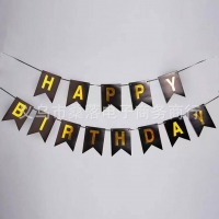№30095 fed_Напис Happy Birthday чорний папір