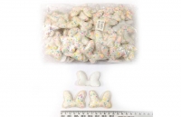 №3644 Патч метелик молочний 10шт 4.5см