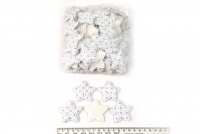 №3819 Патч зірка блиск біла 10шт 4.5см